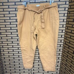 Loft Orange Tie‎ Waist Crops Size XL
